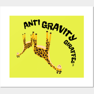 Anti Gravity Giraffe Cute Unique Meme Art By Abby Anime Posters and Art